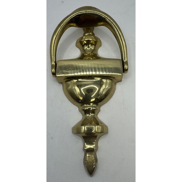 Vintage Brass Door Knocker Traditional Style REV 5 - Picture 2 of 3